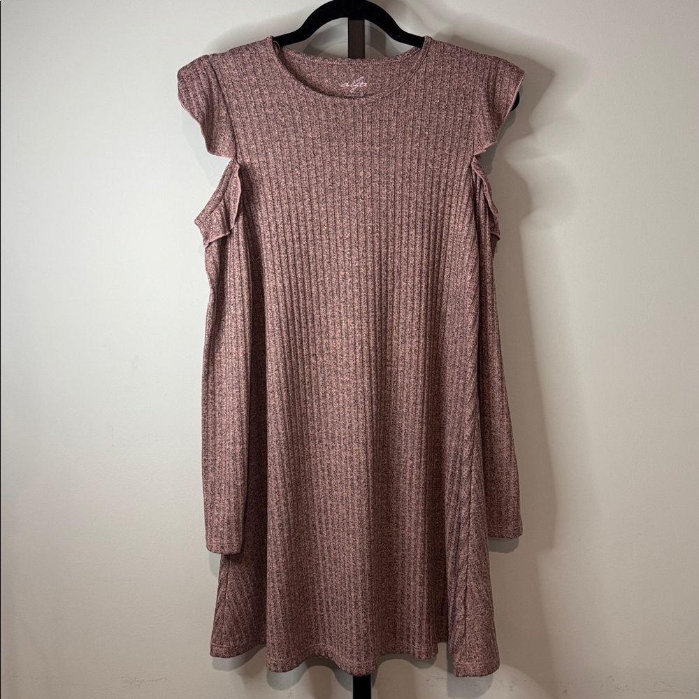 Francesca's Boutique Alya Blush Long Sleeve Sweater Dress XS New NWT